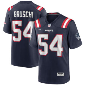 Tedy Bruschi New England Patriots CJP Apparel Game Retired Player Jersey - Navy