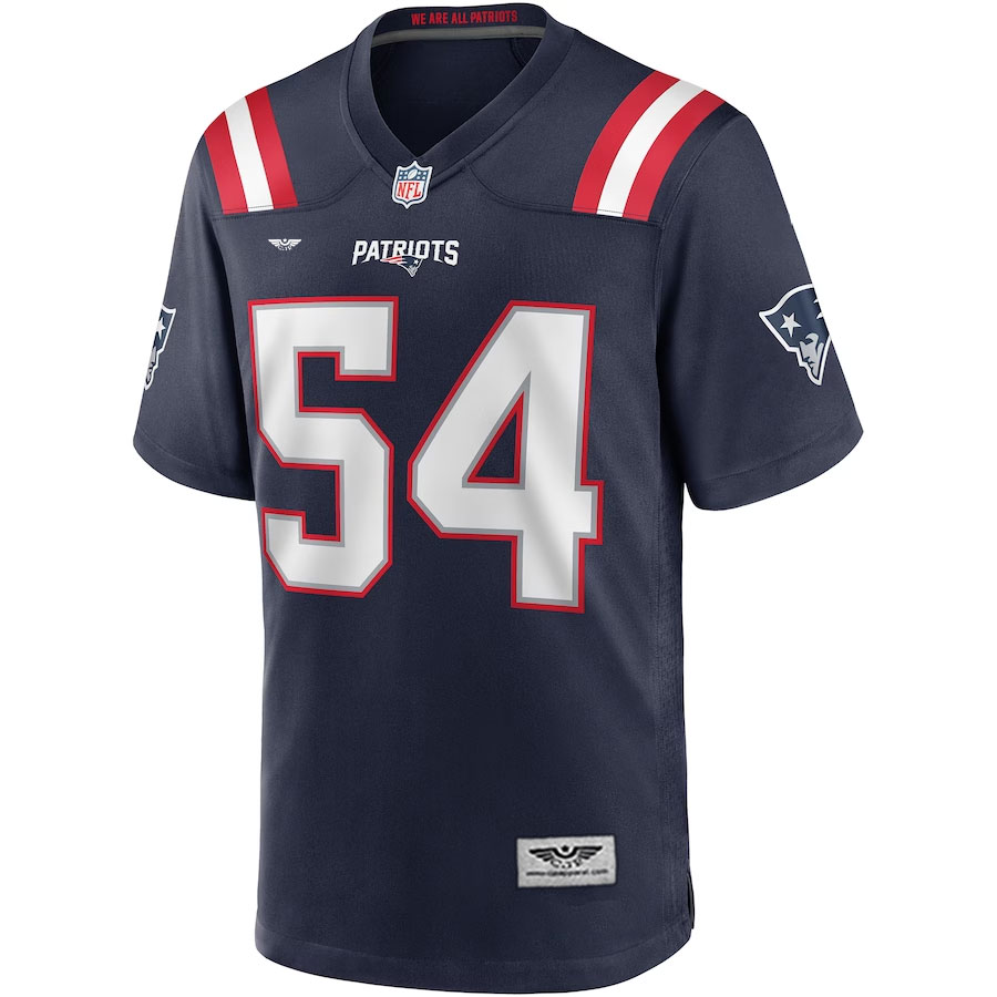 Tedy-Bruschi-New-England-Patriots-CJP-Apparel-Game-Retired-Player-Jersey---Navy.Furent-Viwe