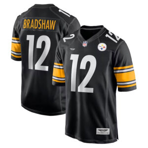 Terry Bradshaw Pittsburgh Steelers CJP Apparel Retired Player Game Jersey - Black