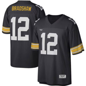 Terry Bradshaw Pittsburgh Steelers CJP Apparel Legacy  Jersey - Black