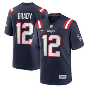 Tom Brady New England Patriots CJP Apparel Game Retired Player Jersey - Navy