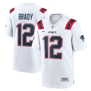 Tom Brady New England Patriots CJP Apparel Retired Game Jersey - White