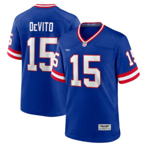 Tommy DeVito New York Giants CJP Apparel Alternate Player Game Jersey - Royal