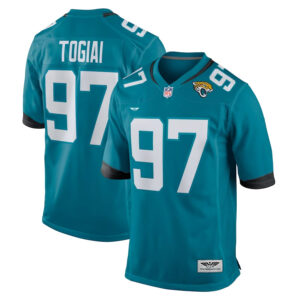 Tommy Togiai Jacksonville Jaguars CJP Apparel Team Game Jersey - Teal