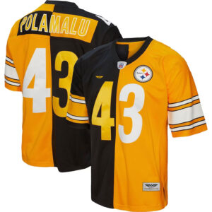 Troy Polamalu Pittsburgh Steelers CJP Apparel 2005 Split Legacy  Jersey - BlackGold