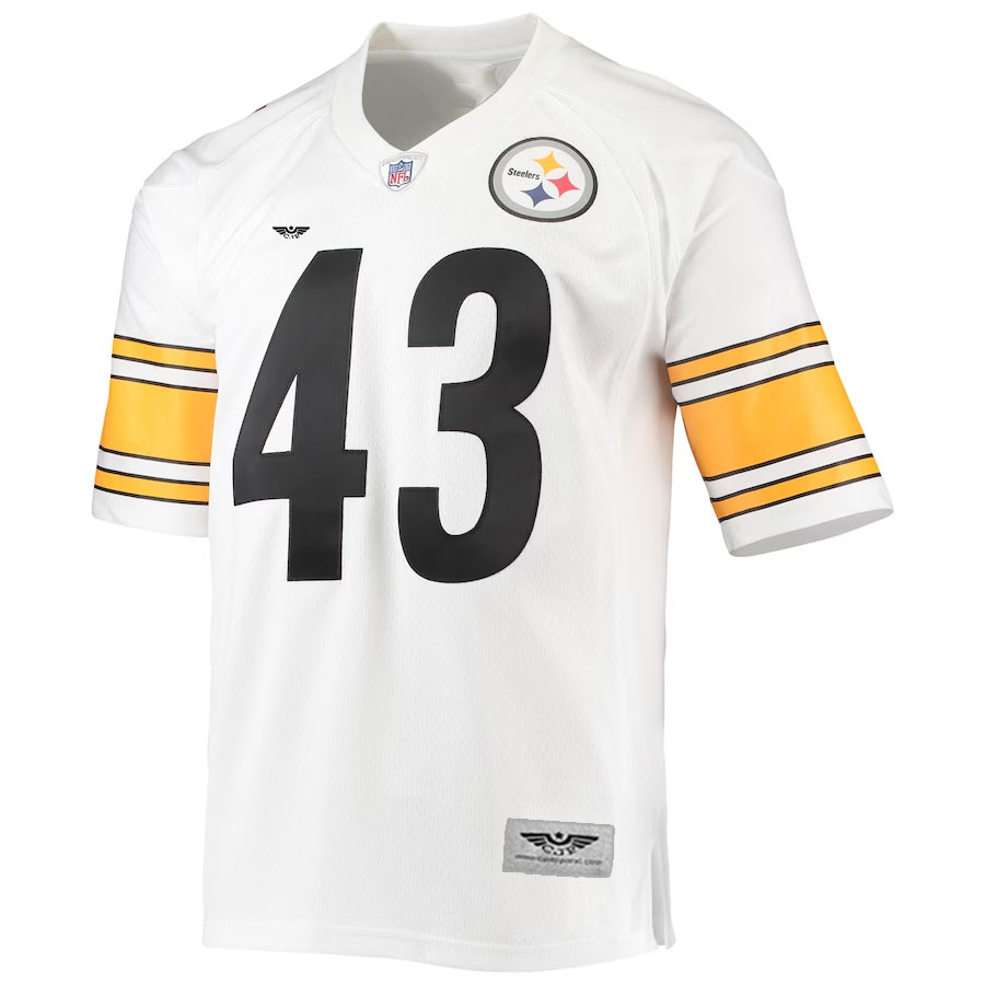 Troy-Polamalu-Pittsburgh-Steelers-Mitchell-&-Ness-Legacy-New-Jersey---White.Furent-Viwe