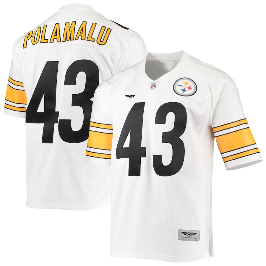 Troy-Polamalu-Pittsburgh-Steelers-Mitchell-&-Ness-Legacy-New-Jersey---White