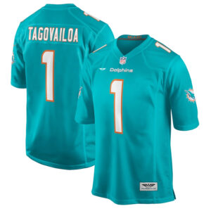 Tua Tagovailoa Miami Dolphins  CJP Apparel Player Game Jersey - Aqua