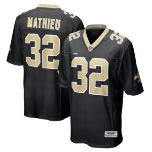 Tyrann Mathieu New Orleans Saints CJP Apparel  Game Jersey - Black