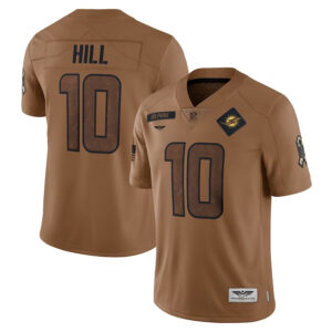 Tyreek Hill Miami Dolphins  CJP Apparel 2023 Salute To Service Limited Jersey - Brown