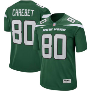 Wayne Chrebet New York Jets CJP Apparel Game Retired Player Jersey - Gotham Green