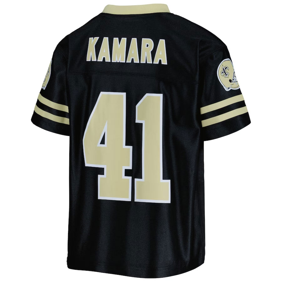 Youth-Alvin-Kamara-Black-New-Orleans-Saints-Team-New-Jersey.Back-Viwe