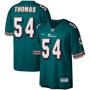 Zach Thomas Miami Dolphins  CJP Apparel Legacy  Jersey - Aqua