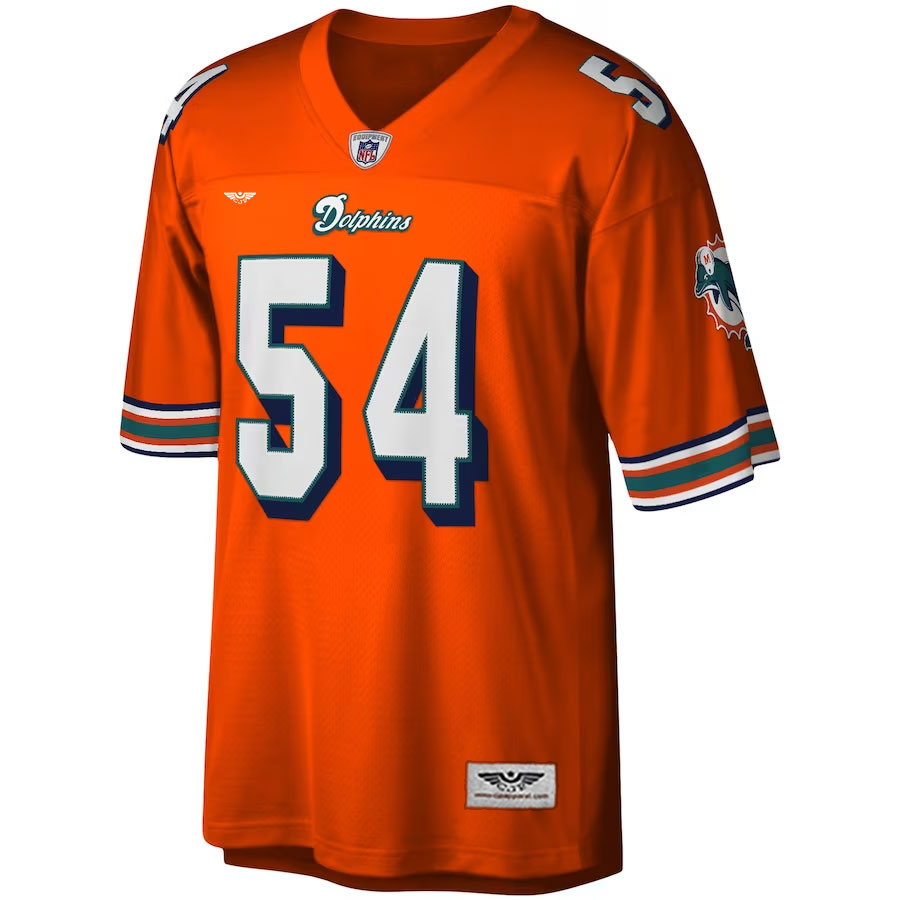 Zach-Thomas-Miami-Dolphins-Mitchell-&-Ness-Legacy-New-Jersey---Orange.Furent-Viwe