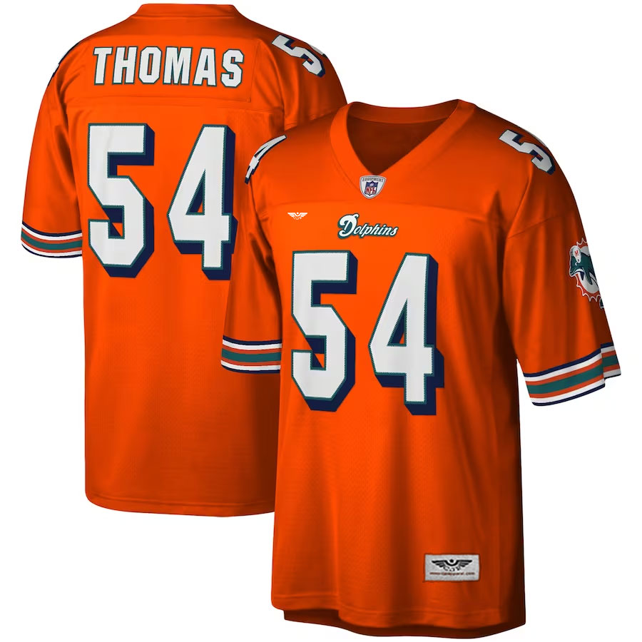Zach-Thomas-Miami-Dolphins-Mitchell-&-Ness-Legacy-New-Jersey---Orange