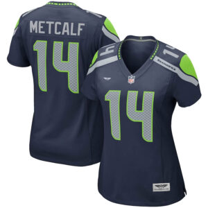 DK Metcalf Seattle Seahawks CJP Apparel Women's Game Player Jersey - College Navy