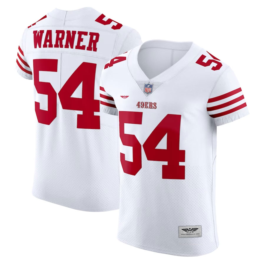 Fred-Warner-San-Francisco-49ers-CJP-Apparel-Vapor-Elite-Jersey---White