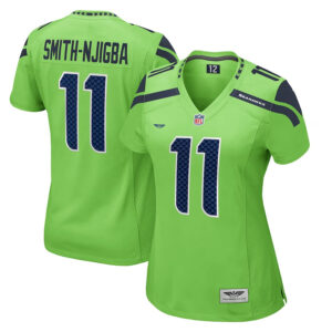 Jaxon Smith-Njigba Seattle Seahawks CJP Apparel Women's Game Jersey - Neon Green