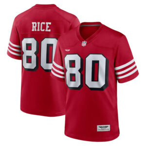Jerry Rice San Francisco 49ers CJP Apparel Retired Alternate Game Jersey - Scarlet