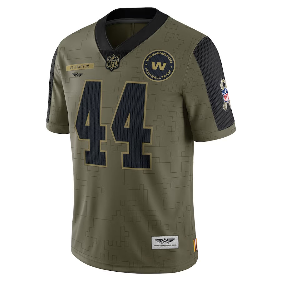 John-Riggins-Washington-Football-Team-CJP-Apparel-2021-Salute-To-Service-Retired-Player-Limited-Jersey---Olive.Furent-Viwe