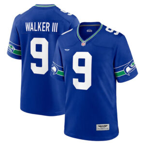 Kenneth Walker III Seattle Seahawks CJP Apparel Throwback Player Game Jersey - Royal
