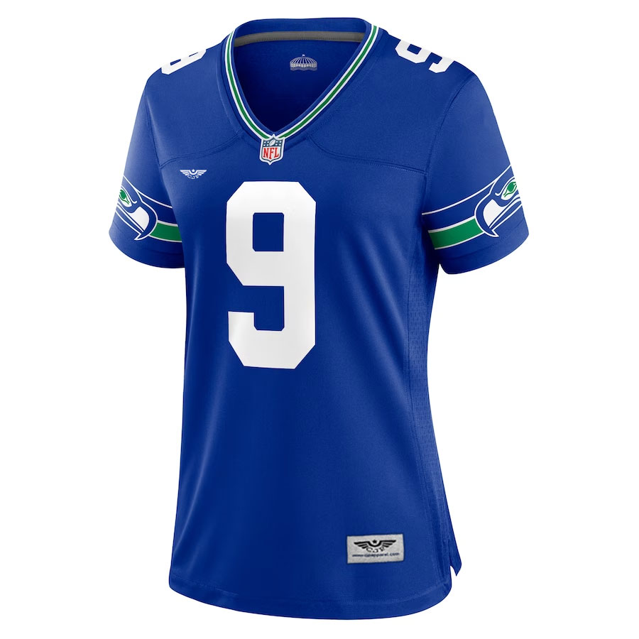 Kenneth-Walker-III-Seattle-Seahawks-CJP-Apparel-Women's-Player-Jersey---Royal.Furent-Viwe