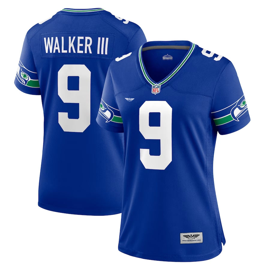 Kenneth-Walker-III-Seattle-Seahawks-CJP-Apparel-Women's-Player-Jersey---Royal