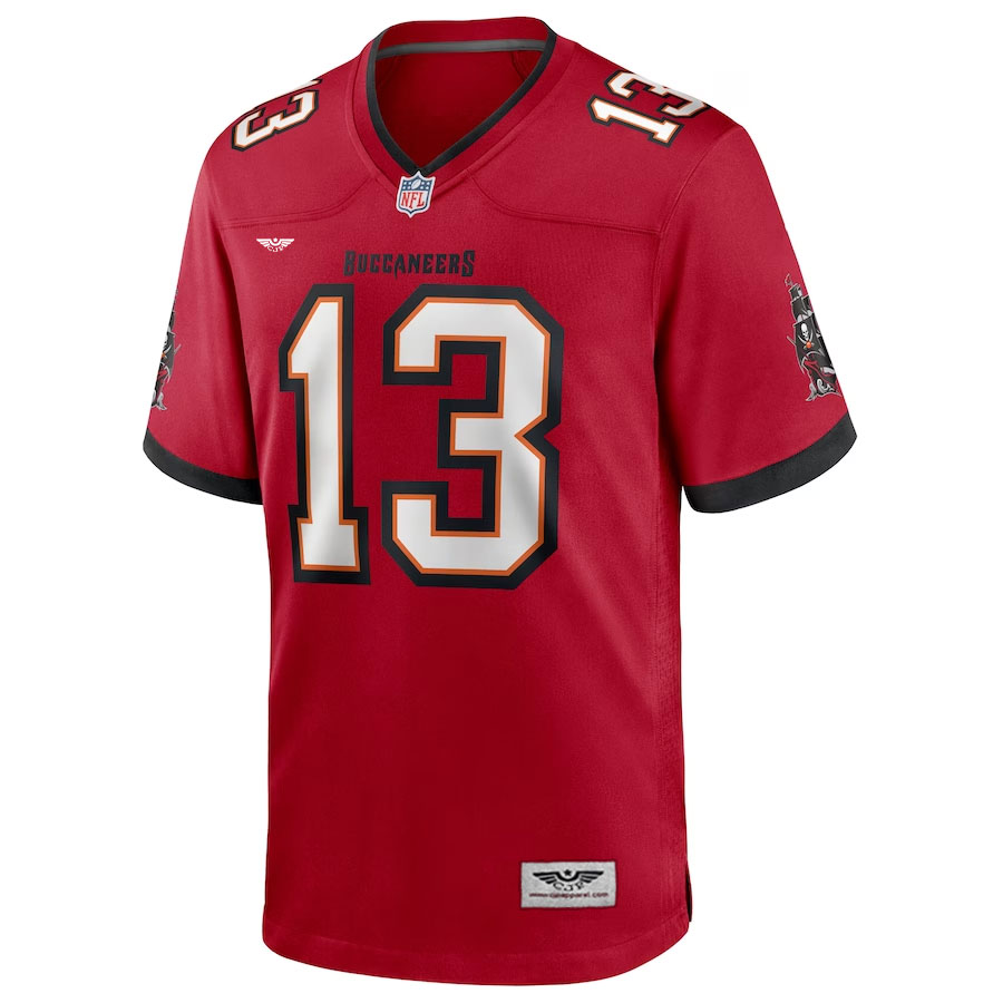 Mike-Evans-Tampa-Bay-Buccaneers-CJP-Apparel-Game-Jersey---Red.Furent-Viwe