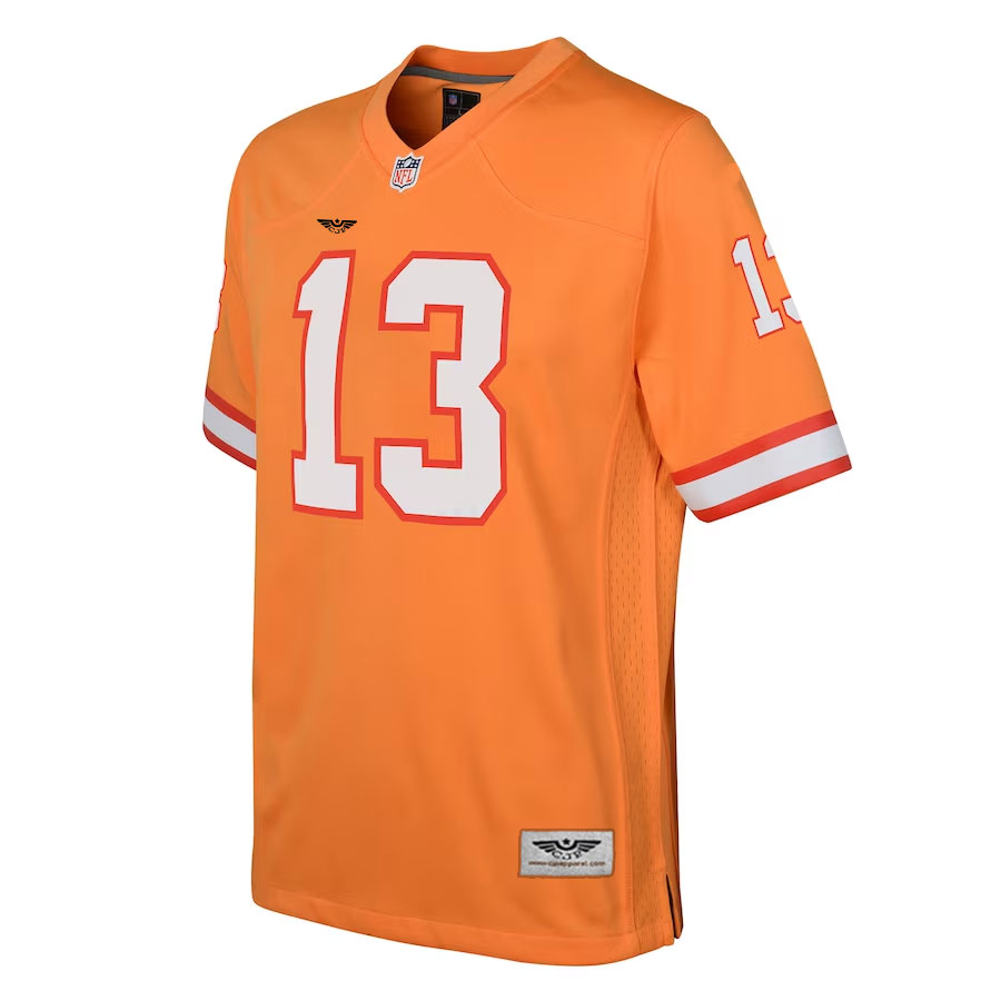 Mike-Evans-Tampa-Bay-Buccaneers-CJP-Apparel-Youth-Game-Jersey---Orange.Furent-Viwe