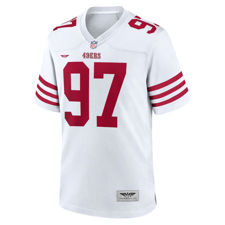 Nick-Bosa-San-Francisco-49ers-CJP-Apparel-Player-Game-Jersey---White.Furent-Viwe
