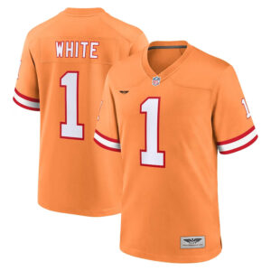 Rachaad White Tampa Bay Buccaneers CJP Apparel Throwback Game Jersey - Orange