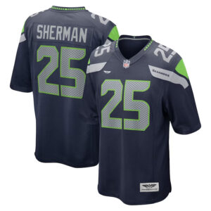 Richard Sherman Seattle Seahawks CJP Apparel Retired Game Jersey - College Navy