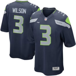 Russell Wilson Seattle Seahawks CJP Apparel Team Color Game Jersey - College Navy