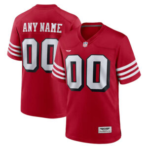 San Francisco 49ers CJP Apparel Alternate Custom Game Jersey - Scarlet