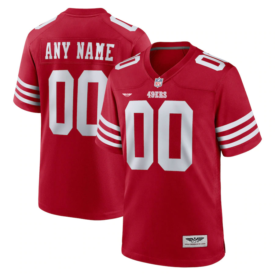 San-Francisco-49ers-CJP-Apparel-Custom-Jersey---Scarlet