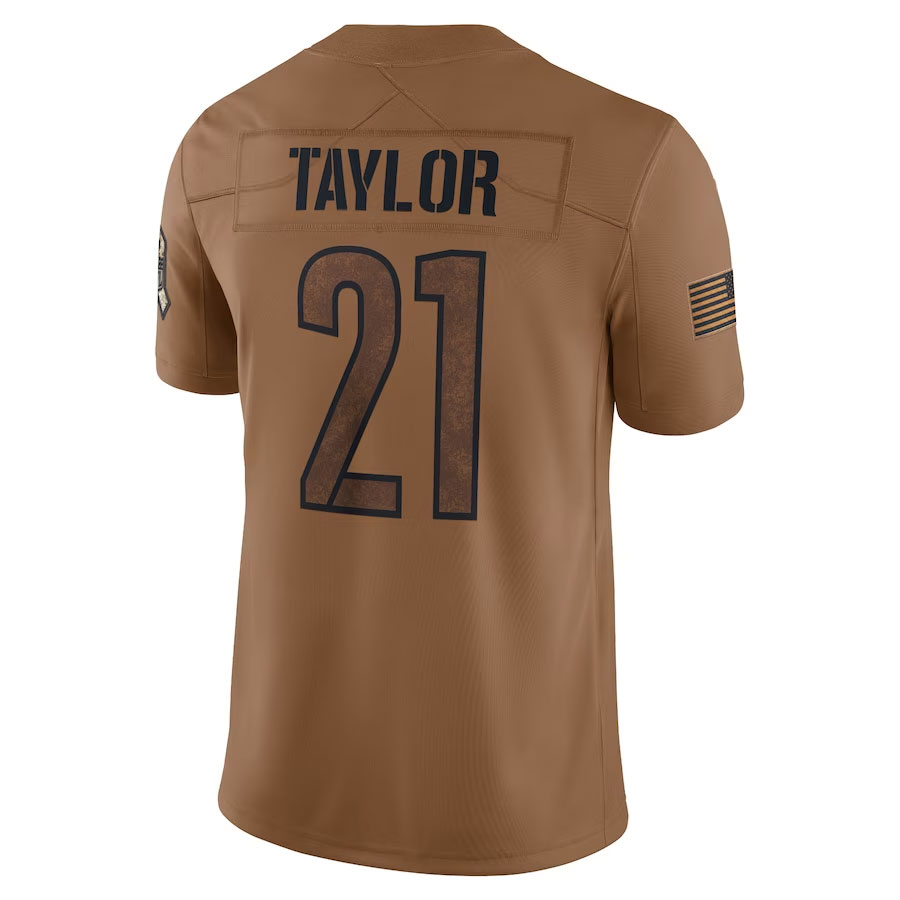 Sean-Taylor-Washington-Commanders-CJP-Apparel-2023-Salute-To-Service-Retired-Player-Limited-Jersey---Brown.Bck
