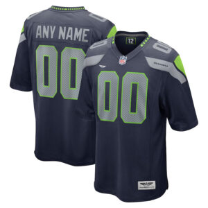 Seattle Seahawks CJP Apparel Custom Game Jersey - College Navy
