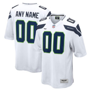 Seattle Seahawks CJP Apparel Custom Game Jersey - White