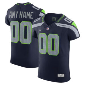 Seattle Seahawks CJP Apparel Vapor F.U.S.E. Elite Custom Jersey - College Navy