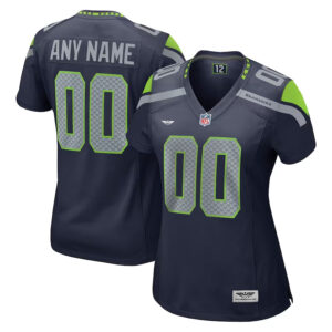Seattle Seahawks CJP Apparel Women's Custom Game Jersey - College Navy