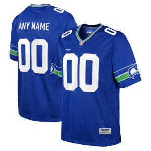 Seattle Seahawks CJP Apparel Throwback Custom Jersey - Royal