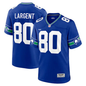Steve Largent Seattle Seahawks CJP Apparel Throwback Retired Player Game Jersey - Royal