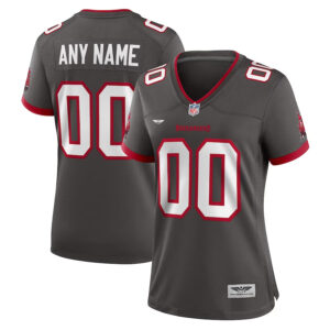 Tampa Bay Buccaneers CJP Apparel Women's Alternate Custom Game Jersey - Pewter