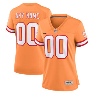 Tampa Bay Buccaneers CJP Apparel Women's Custom Throwback Game Jersey - Orange