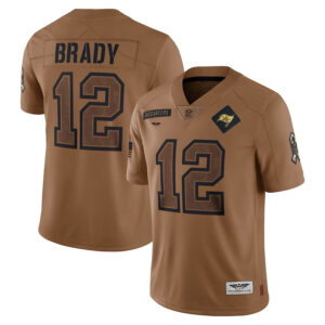 Tom Brady Tampa Bay Buccaneers CJP Apparel 2023 Salute To Service Limited Jersey - Brown