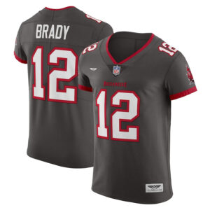 Tom Brady Tampa Bay Buccaneers CJP Apparel Alternate Vapor Elite Jersey - Pewter