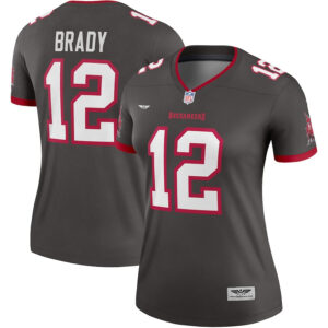 Tom Brady Tampa Bay Buccaneers CJP Apparel Women's Alternate Legend Jersey - Pewter