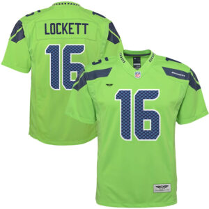 Tyler Lockett Seattle Seahawks CJP Apparel Game Jersey - Neon Green
