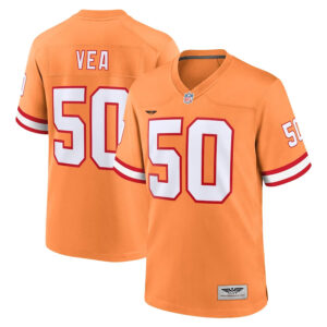 Vita Vea Tampa Bay Buccaneers CJP Apparel Throwback Game Jersey - Orange