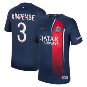 Presnel Kimpembe Paris Saint-Germain CJP Apparel 202324 Home  Player Jersey - Navy